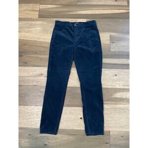 LOFT Made & Loved Velvet Ankle Pants – Size 8 – Dark Green – High Rise